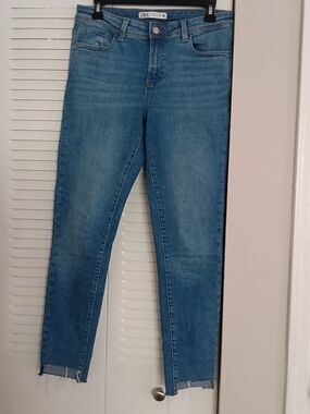Zara Blue High-Rise Skinny Jeans